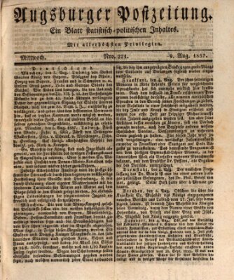 Augsburger Postzeitung Mittwoch 9. August 1837