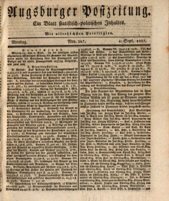 Augsburger Postzeitung Montag 4. September 1837