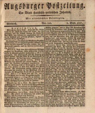 Augsburger Postzeitung Mittwoch 6. September 1837