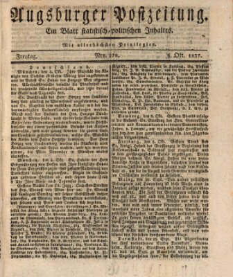 Augsburger Postzeitung Freitag 6. Oktober 1837