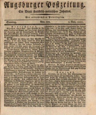 Augsburger Postzeitung Sonntag 5. November 1837