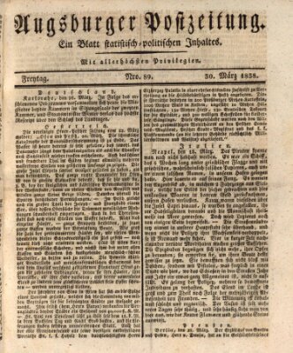 Augsburger Postzeitung Freitag 30. März 1838