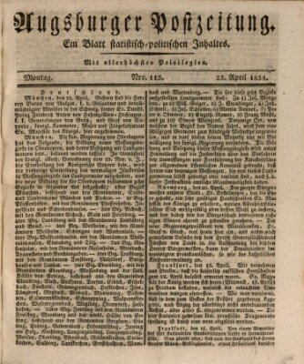 Augsburger Postzeitung Montag 23. April 1838