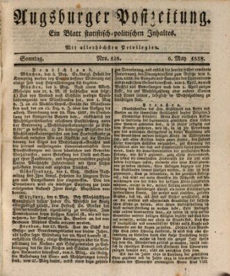 Augsburger Postzeitung Sonntag 6. Mai 1838