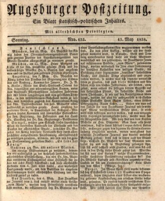 Augsburger Postzeitung Sonntag 13. Mai 1838