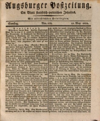 Augsburger Postzeitung Samstag 19. Mai 1838