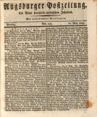 Augsburger Postzeitung Montag 21. Mai 1838