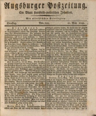 Augsburger Postzeitung Dienstag 22. Mai 1838