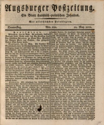 Augsburger Postzeitung Donnerstag 24. Mai 1838