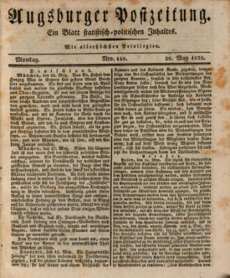 Augsburger Postzeitung Montag 28. Mai 1838