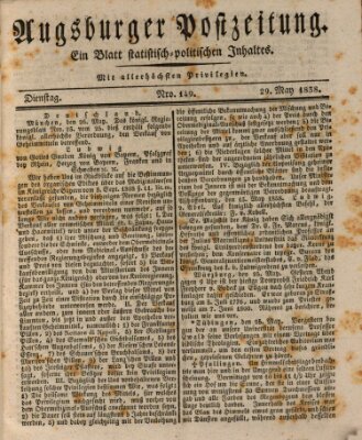 Augsburger Postzeitung Dienstag 29. Mai 1838