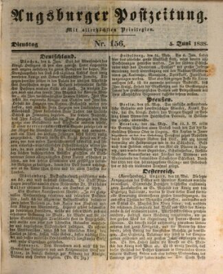 Augsburger Postzeitung Dienstag 5. Juni 1838