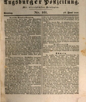 Augsburger Postzeitung Sonntag 10. Juni 1838