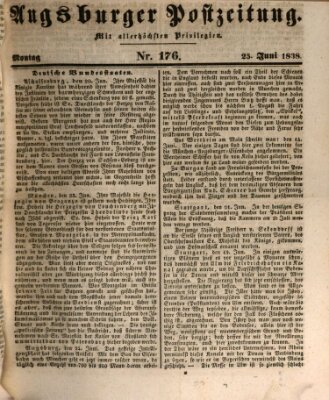 Augsburger Postzeitung Montag 25. Juni 1838