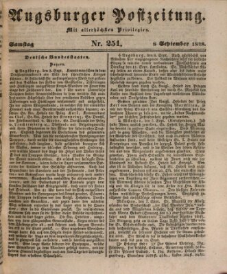 Augsburger Postzeitung Samstag 8. September 1838