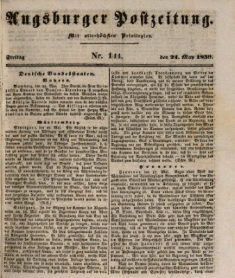 Augsburger Postzeitung Freitag 24. Mai 1839