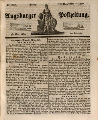 Augsburger Postzeitung Freitag 23. Oktober 1840