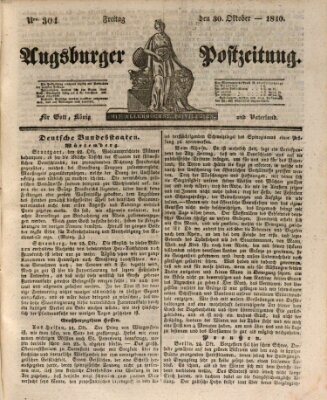 Augsburger Postzeitung Freitag 30. Oktober 1840