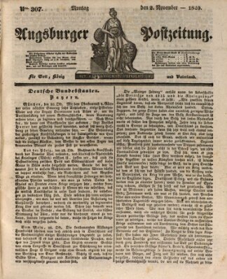 Augsburger Postzeitung Montag 2. November 1840