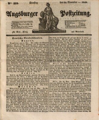 Augsburger Postzeitung Dienstag 24. November 1840