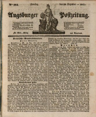 Augsburger Postzeitung Dienstag 29. Dezember 1840