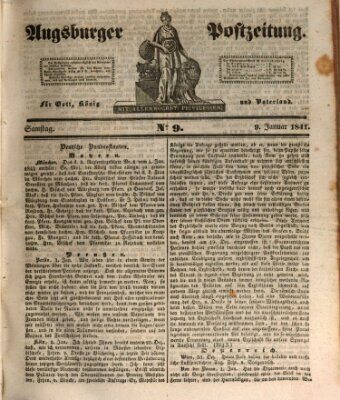 Augsburger Postzeitung Samstag 9. Januar 1841