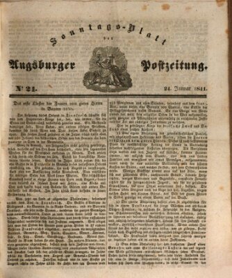 Augsburger Postzeitung Sonntag 24. Januar 1841