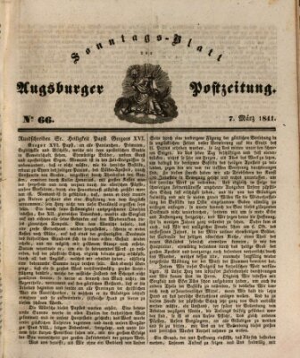 Augsburger Postzeitung Sonntag 7. März 1841