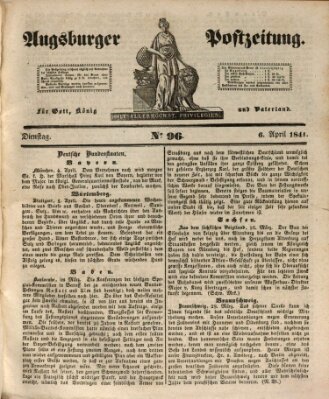 Augsburger Postzeitung Dienstag 6. April 1841