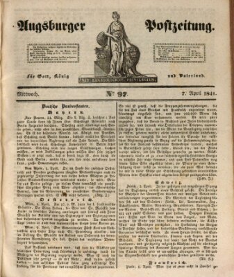 Augsburger Postzeitung Wednesday 7. April 1841