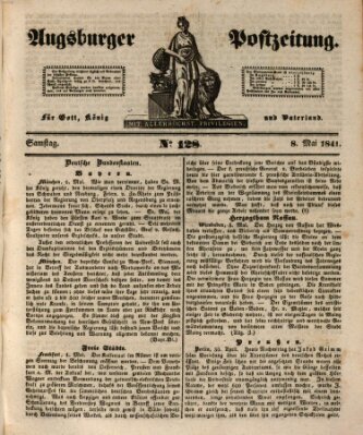 Augsburger Postzeitung Samstag 8. Mai 1841