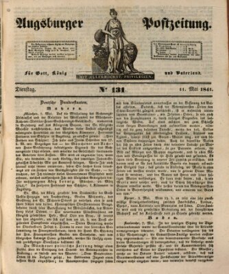 Augsburger Postzeitung Dienstag 11. Mai 1841