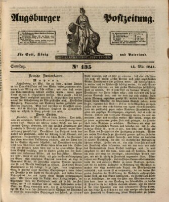 Augsburger Postzeitung Samstag 15. Mai 1841