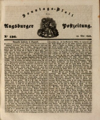 Augsburger Postzeitung Sonntag 16. Mai 1841