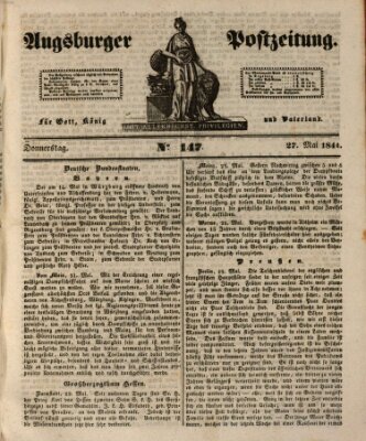 Augsburger Postzeitung Donnerstag 27. Mai 1841