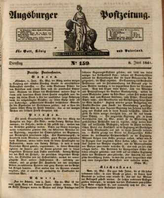 Augsburger Postzeitung Dienstag 8. Juni 1841