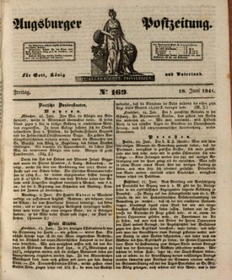 Augsburger Postzeitung Freitag 18. Juni 1841