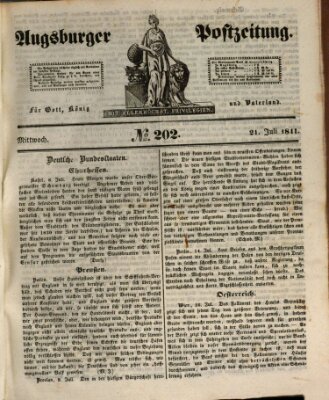 Augsburger Postzeitung Mittwoch 21. Juli 1841