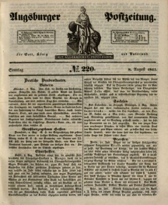 Augsburger Postzeitung Sonntag 8. August 1841