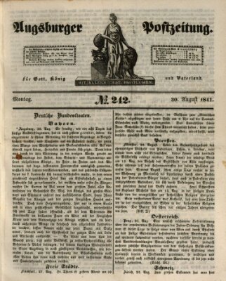 Augsburger Postzeitung Montag 30. August 1841