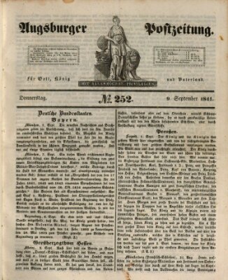 Augsburger Postzeitung Donnerstag 9. September 1841