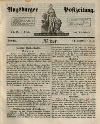 Augsburger Postzeitung Dienstag 14. September 1841
