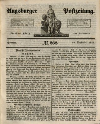 Augsburger Postzeitung Sonntag 19. September 1841