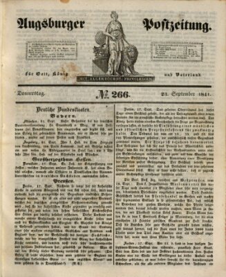 Augsburger Postzeitung Donnerstag 23. September 1841