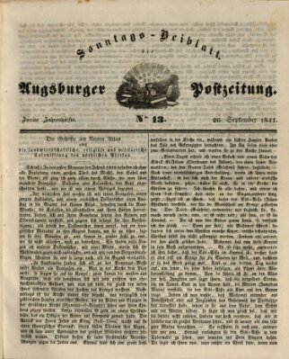 Augsburger Postzeitung Sonntag 26. September 1841