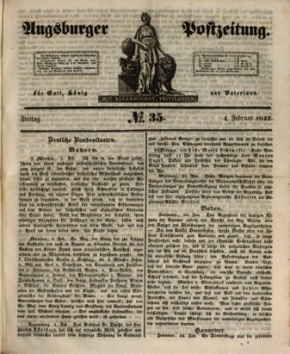 Augsburger Postzeitung Freitag 4. Februar 1842