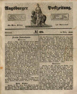 Augsburger Postzeitung Mittwoch 9. März 1842