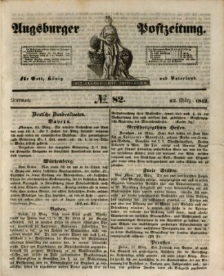 Augsburger Postzeitung Mittwoch 23. März 1842