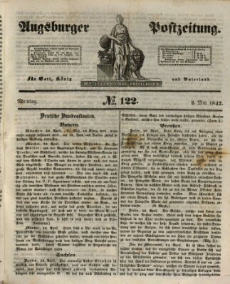 Augsburger Postzeitung Montag 2. Mai 1842