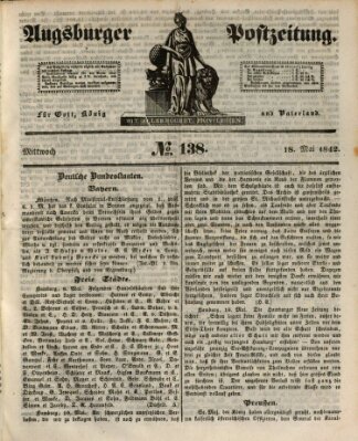 Augsburger Postzeitung Mittwoch 18. Mai 1842